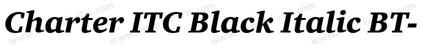 Charter ITC Black Italic BT字体转换